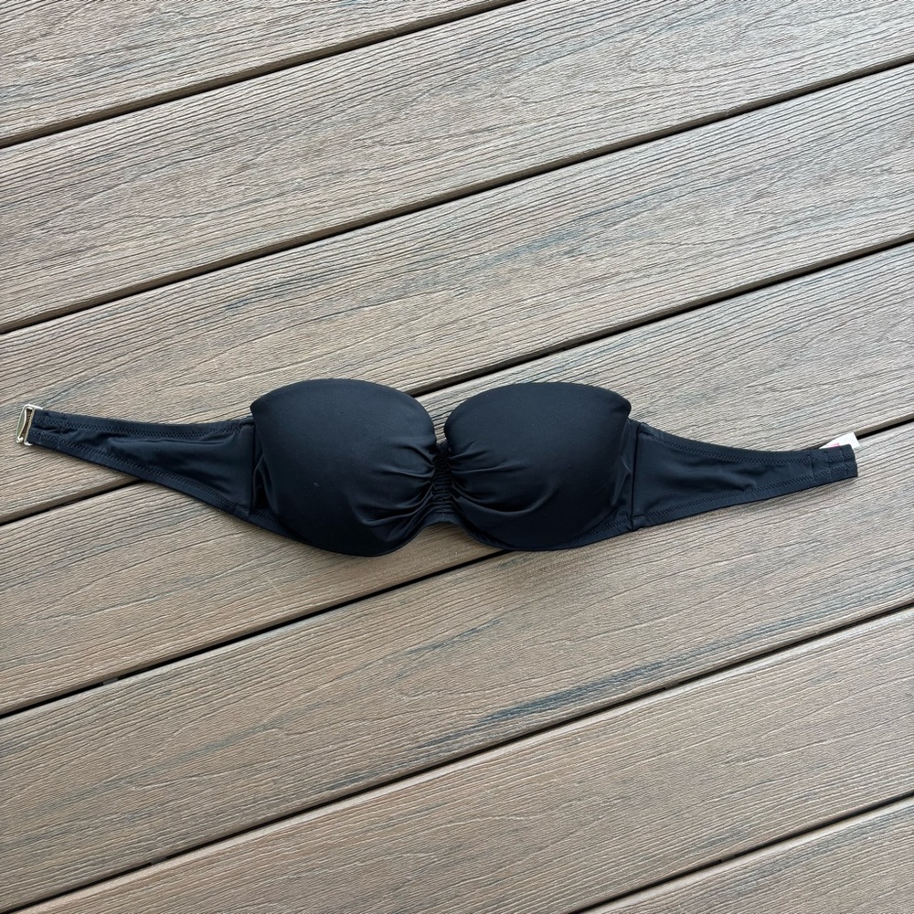 Black Strapless Bandeau Bikini top
